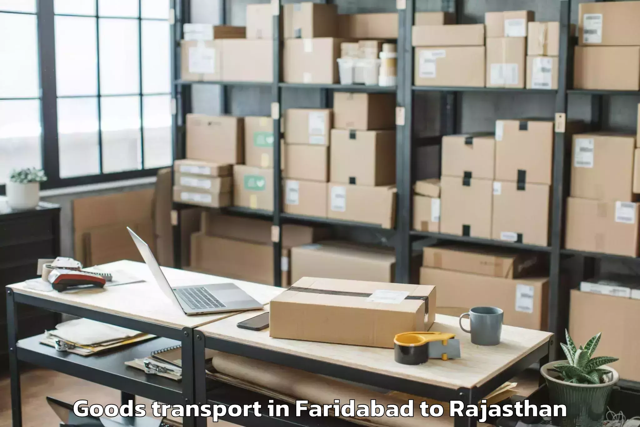 Easy Faridabad to Iiit Kota Goods Transport Booking